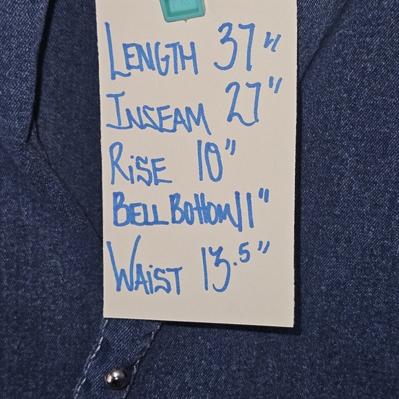 Studded Embellished Bell Bottom Flared Stretch Jeans SZ Med - Picture 3 of 8